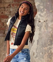 Girls - Pleather Puffer Vest