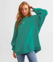 Gilded Intent Pieced Reverse Fleece Pullover - One Size