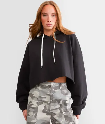 Gilded Intent Cropped Boxy Hooded Sweatshirt - One Size