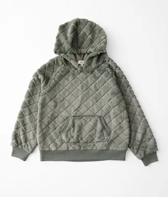 Girls - BKE Fuzzy Quilted Hoodie