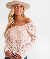 Floral Lace Cropped Top