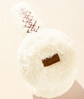 Embroidered Sherpa Earmuffs