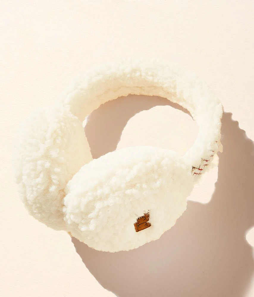 C.C Embroidered Sherpa Earmuffs