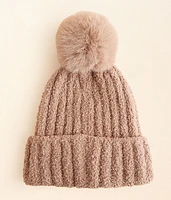 Chenille Pom Beanie