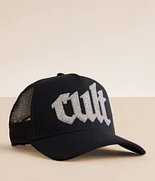 Crystal Cut Script Trucker Hat