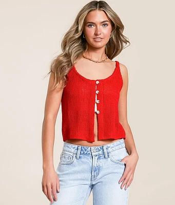 Cropped Sweater Tank Top