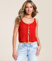 Cropped Sweater Tank Top