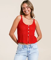 Cropped Sweater Tank Top