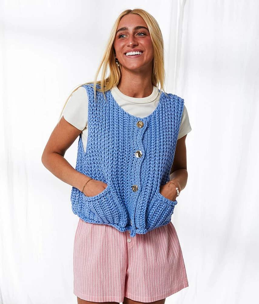 Chunky Knit Sweater Vest