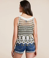 Crochet Sweater Knit Tank Top