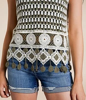 Crochet Sweater Knit Tank Top