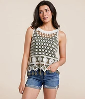 Crochet Sweater Knit Tank Top