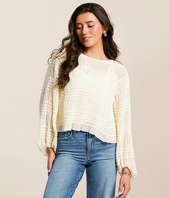 Ruffle Pleated Top