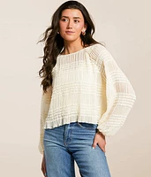 Ruffle Pleated Top