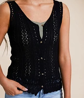 Pointelle Sweater Tank Top