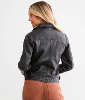 Asymmetrical Leather Jacket