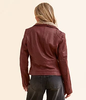 Jenja Sherpa Leather Jacket