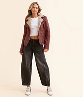 Jenja Sherpa Leather Jacket