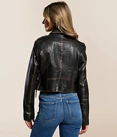 Sharon Leather Asymmetrical Jacket