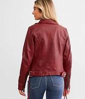 Wani Star Studded Leather Jacket