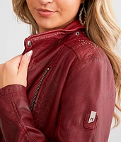Wani Star Studded Leather Jacket