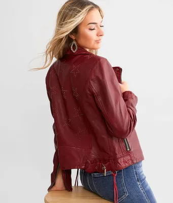 Mauritius Wani Star Studded Leather Jacket