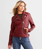 Wani Star Studded Leather Jacket