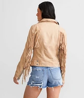 Leather Fringe Jacket