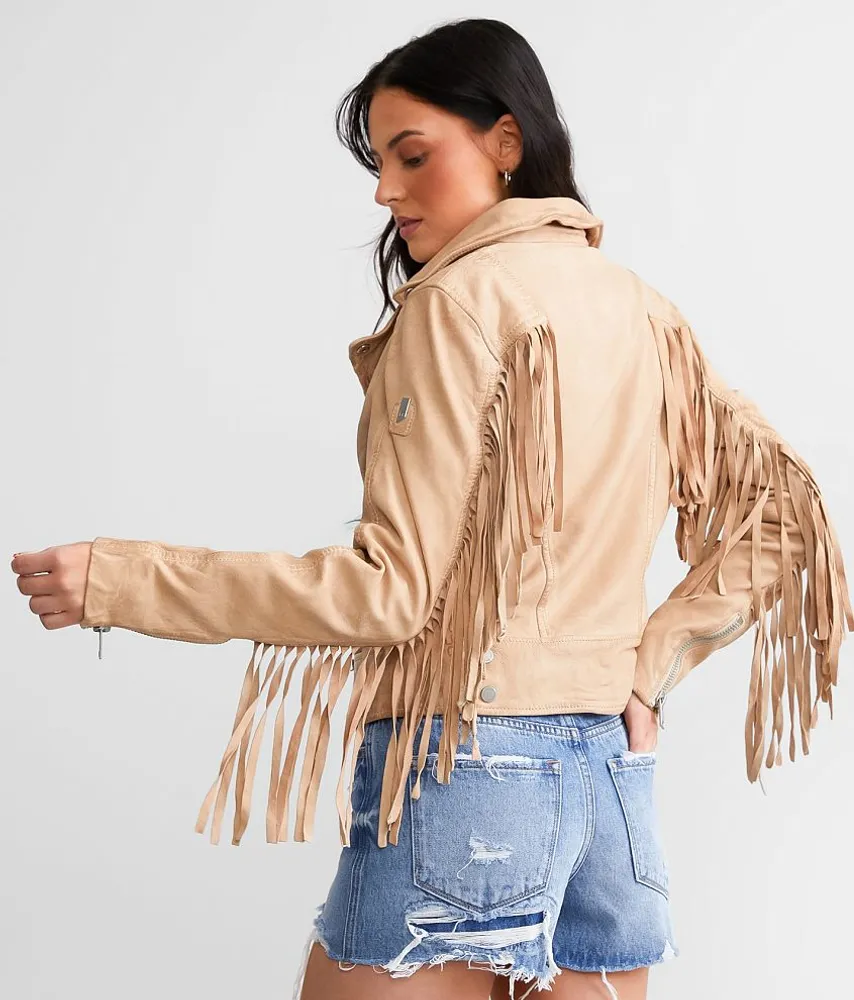 Mauritius Leather Fringe Jacket