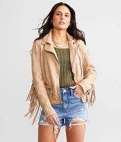 Leather Fringe Jacket