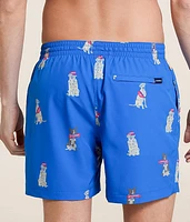 The I Let Dogs Out Stretch Swim Trunks