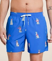 The I Let Dogs Out Stretch Swim Trunks