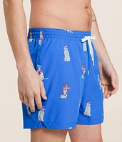 The I Let Dogs Out Stretch Swim Trunks