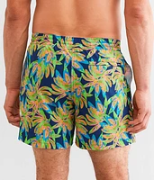 The Ocean Flowers Stretch Swim Trunks