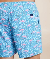 The Domingos Are For Flamingos Stretch Swim Trunks
