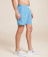 The Domingos Are For Flamingos Stretch Swim Trunks