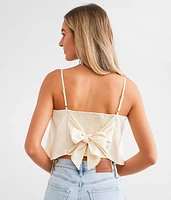 Satin Hanky Rhinestone Tank Top