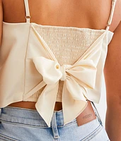 Satin Hanky Rhinestone Tank Top