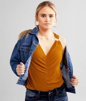 Daytrip Ruched V-Neck Thermal Tank Top