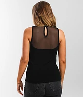 Pieced Mesh Tank Top