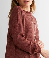 Waffle Knit Top