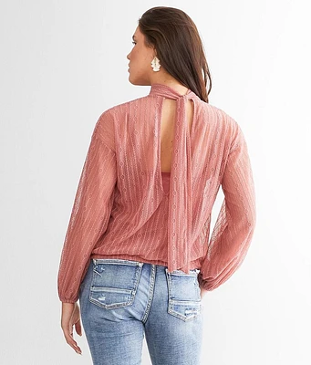 Lace Mock Neck Top