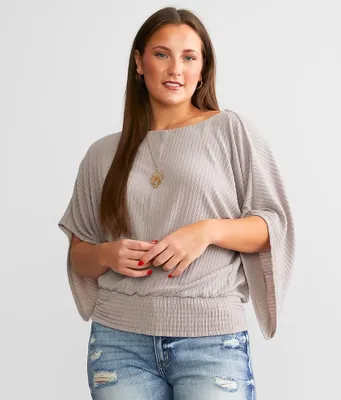 Ribbed Dolman Top