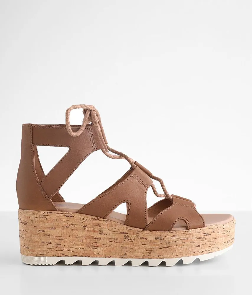 Sorel Cameron Flatform Leather Sandal