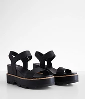 Joanie™ IV Y Strap Wedge Leather Sandal