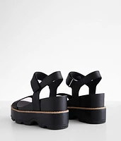 Joanie™ IV Y Strap Wedge Leather Sandal