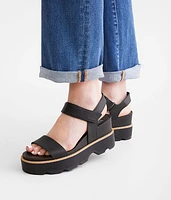 Joanie™ IV Y Strap Wedge Leather Sandal