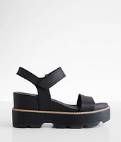 Joanie™ IV Y Strap Wedge Leather Sandal