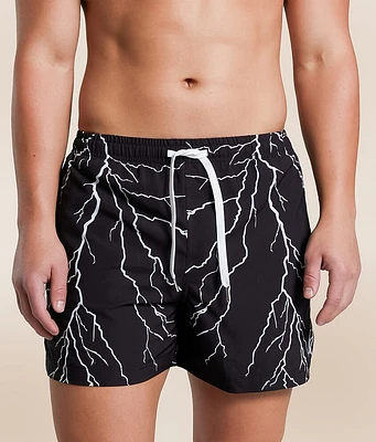 Lightning Bolt Stretch Swim Trunks