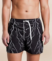 Lightning Bolt Stretch Swim Trunks